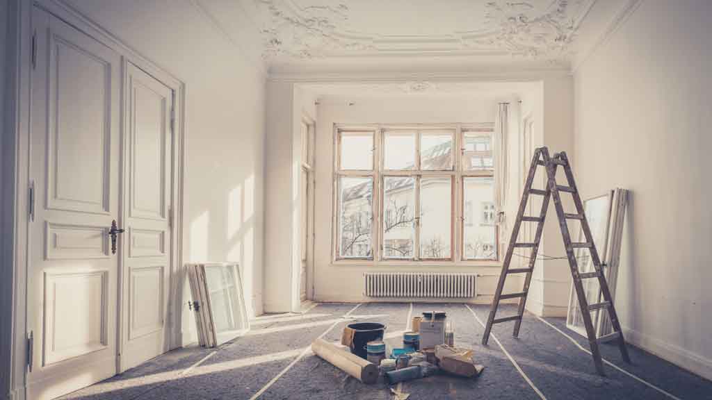 Builders working on a home renovation project on the Central Coast